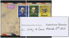 Michael Hernandez De Luna AMERICAN BEAUTY Stamp Art (2008) Artist’s Book SIGNED