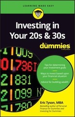 Investing in Your 20s and 30s For Dummies, Tyson, Eric, Very Good Book