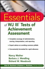 Essentials of WJ III Tests of Achievement Assessment Mather, Nancy paperback Us