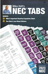 2023 Mike Holt’s NEC Tabs (Color Coded) with 2 Ohm’s Law Stickers Pamphlet