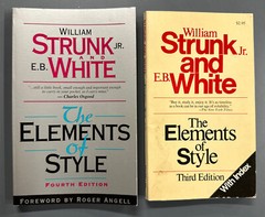 Elements of Style lot of 2, 3rd and 4th ed. Strunk, William, Pearson, Paperback