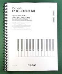 Casio PX-360M Instruction Manual: 91 Pages Coil Bound & Protective Covers!