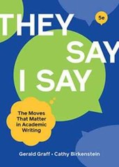 “They Say / I Say” – Paperback, by Graff Gerald; Birkenstein Cathy – Very Good v