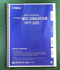 Yamaha PSR-E323 YPT-320 Instruction Manual: 80 Pages & Protective Covers!