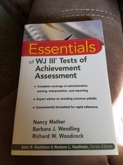 Essentials of WJ III Tests of Achievement Assessment – Mather, Nancy – Paper…