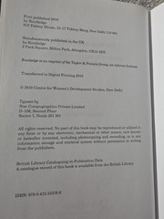 Warp and the Weft : Community and Gender Identity among the Weavers HC Very Good