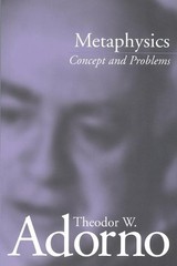 Theodor W. Adorno Metaphysics (Paperback) (UK IMPORT)