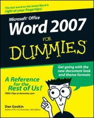Microsoft Office Word 2007 for Dummies by Gookin, Dan