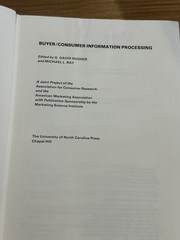 Buyer/Consumer Information Processing Hughes Ray Hardcover UNC Press 1974