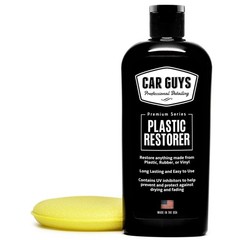 CAR GUYS Plastic Restorer | Bring Plastic, Rubber, 8oz w/ Applicator, Grey