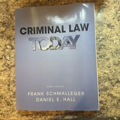 Criminal Law Today – 5th Edition – Frank Schmalleger