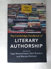 Cambridge Handbook of Literary Authorship 2021 PB Book Berensmeyer A-Z by Author
