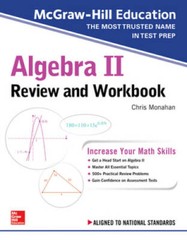 McGraw-Hill Education Algebra II Review and Workbook – Paperback – GOOD
