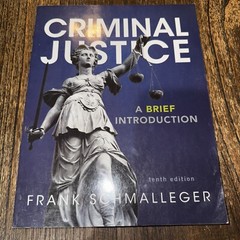 Criminal Justice A Brief Introduction by Frank J Schmalleger – Like NEW