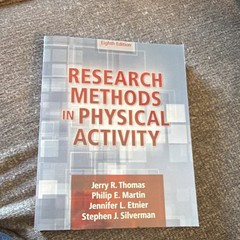 Human Kinetics Research Methods in Physical Activity 8th Ed Paperback Thomas