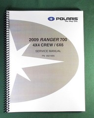 2009 Polaris Ranger 700 4X4 / 6X6 Service Manual: 362 Pages & Protective Covers
