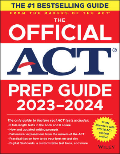 The Official ACT Prep Guide 2023-2024, (Book Online Course) By ACT – VERY GOOD