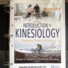 Human Kinetics Introduction to Kinesiology 6th Ed Loose-Leaf