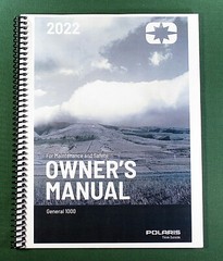 2022 Polaris General 1000 Owner’s Manual: Full Color & Protective Covers!