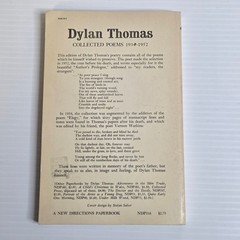 Collected Poems Dylan Thomas Poetry Paperback 1971 New Directions Book NDP316