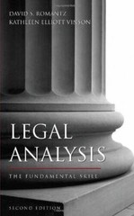 Legal Analysis: The Fundamental Skill – Paperback – VERY GOOD