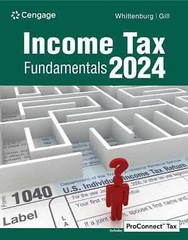 Income Tax Fundamentals 2024 – Paperback, by Whittenburg Gerald; Gill – Good
