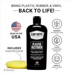Auto Detailing 8 Oz Plastic Restorer – No Oily Mess, Lasts