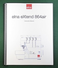 Elna Extend 864air Instruction Manual: 64 Pages & Protective Covers!