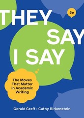 “They Say / I Say”