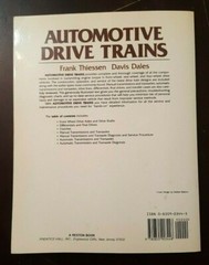 Automotive Drive Trains Paperback Textbook 1984 208 Pages Thiessen/Dales