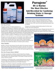 Long-Term Water Storage Treatment: 32oz Purogene Anti-Odor & Chlorine Reducer