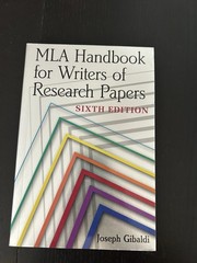 MLA Handbook for Writers of Research Papers by Joseph Gibaldi